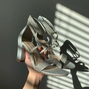 Rhinestone Ankle Strappy Heels